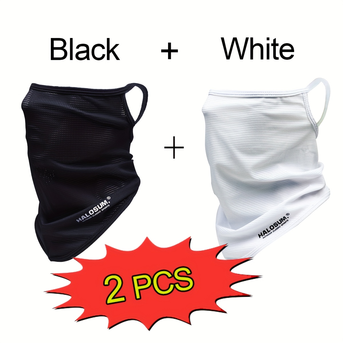 Sports Mask Breathable - 1/2 Peças Máscara Facial de Seda